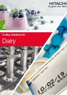 Hitachi Marking and Coding Solutions Brochure for Dairy Industry in English