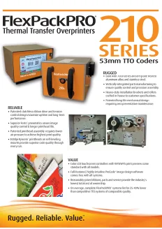 TTO Printers Product Data Sheets